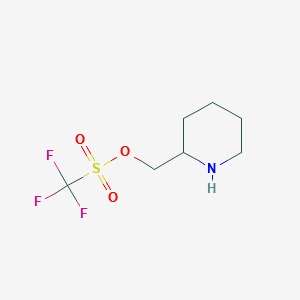 piperidin-2-ylmethyltrifluoromethanesulfonate structure, CAS 127075-48-3