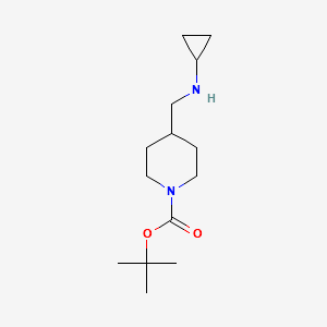 4-Cyclopropylaminomethyl-piperidine-1-carboxylicacidtert-butylester structure, CAS 877859-58-0