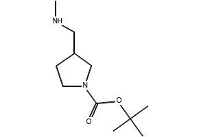 3-Methylaminomethyl-pyrrolidine-1-carboxylicacidtert-butylester structure, CAS 872716-75-1