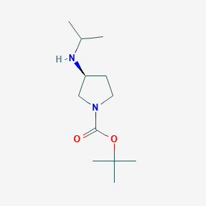 (R)-3-Isopropylamino-pyrrolidine-1-carboxylicacidtert-butylester structure, CAS 820969-25-3