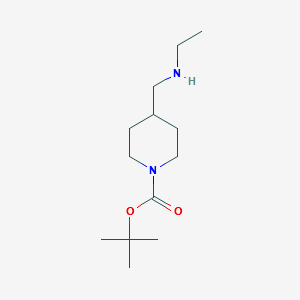 4-Ethylaminomethyl-piperidine-1-carboxylicacidtert-butylester structure, CAS 614745-80-1