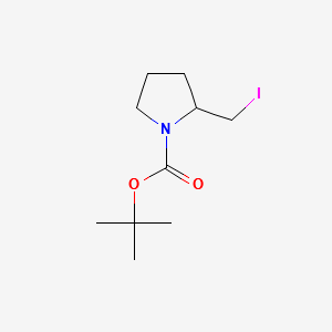 2-Iodomethyl-pyrrolidine-1-carboxylicacidtert-butylester structure, CAS 177750-73-1