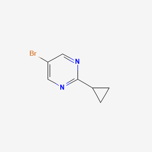 5-bromo-2-cyclopropylpyrimidine structure, CAS 304902-96-3