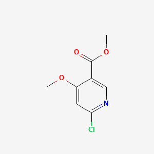 6-Chloro-4-methoxynicotinicacidmethylester structure, CAS 84332-02-5