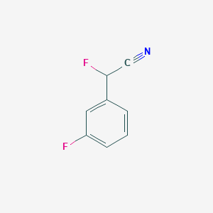 2-Fluoro-2-(3-fluorophenyl)acetonitrile structure, CAS 95392-11-3