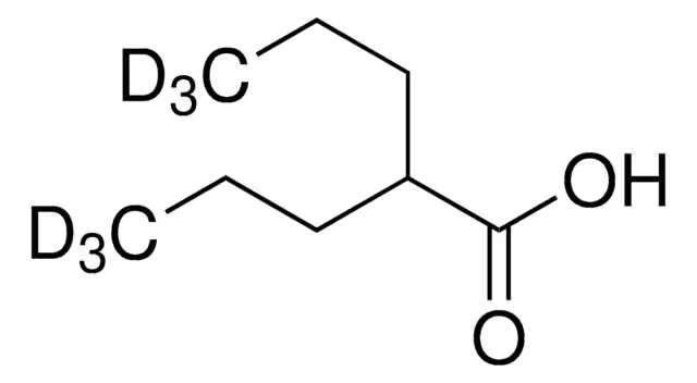 VALPROIC ACID-D6 structure, CAS 87745-18-4