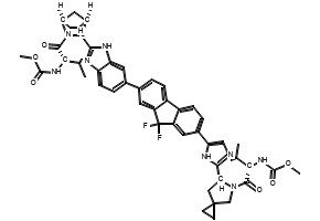 Ledipasvir structure, CAS 1256388-51-8
