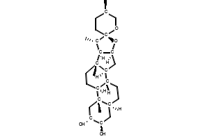 (25R)-5ALPHA-SPIROSTAN-2ALPHA,3BETA-DIOL structure, CAS 511-96-6