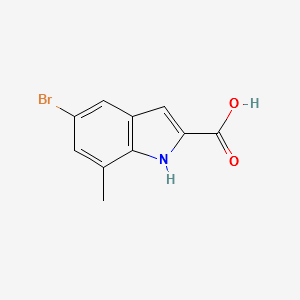 5-BROMO-7-METHYL-1H-INDOLE-2-CARBOXYLIC ACID structure, CAS 15936-76-2