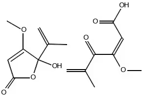 Penicillic acid structure, CAS 90-65-3