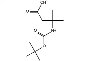 3-TERT-BUTOXYCARBONYLAMINO-3-METHYL-BUTYRIC ACID structure, CAS 129765-95-3