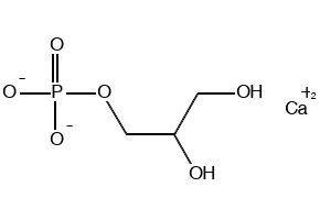 CALCIUM GLYCEROPHOSPHATE structure, CAS 1336-00-1