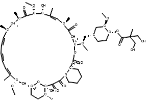 Temsirolimus structure, CAS 162635-04-3