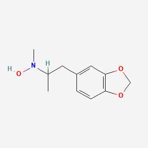 3,4-methylenedioxy-alpha,N-dimethyl-N-hydroxyphenethylamine structure, CAS 214414-88-7