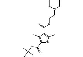4-[[[2-(Diethylamino)ethyl]amino]carbonyl]-3,5-dimethyl-1H-pyrrole-2-carboxylic acid tert-butyl ester structure, CAS 590424-04-7