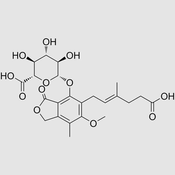MYCOPHENOLIC ACID GLUCURONIDE structure, CAS 31528-44-6