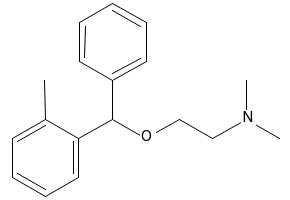 2-(PHENYL-O-TOLYLMETHOXY)ETHYLDIMETHYLAMINE structure, CAS 83-98-7