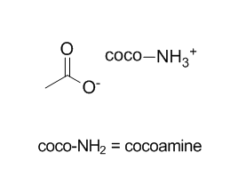 Cocoamine acetate structure, CAS 61790-57-6