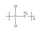 polyvinylidenechloride structure, CAS 9002-85-1