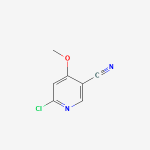 6-Chloro-4-methoxypyridine-3-carbonitrile structure, CAS 1187190-69-7