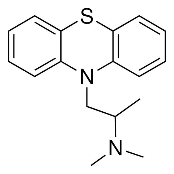 PROMETHAZINE structure, CAS 60-87-7
