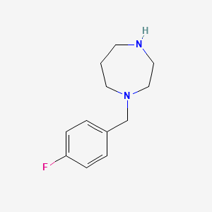1-[(4-fluorophenyl)methyl]-1,4-diazepane structure, CAS 2A-173665