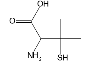 DL-PENICILLAMINE structure, CAS 52-66-4