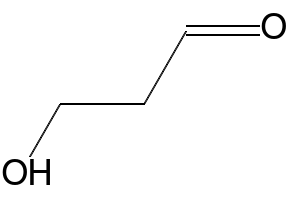 3-Hydroxypropanal; 3-hydroxypropionaldehyde structure, CAS 2134-29-4