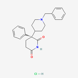 (S)-3-phenyl-1'-(phenylmethyl)[3,4'-bipiperidine]-2,6-dione monohydrochloride structure, CAS 21888-96-0