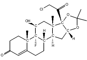 Halcinonide structure, CAS 3039-35-4