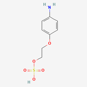 2-(4-aminophenoxy)ethyl hydrogen sulphate structure, CAS 40184-38-1