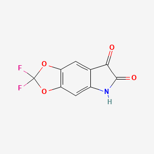 (2,2-DIFLUORO-2H,5H,6H,7H-[1,3]DIOXOLO[4,5-F]INDOLE-6,7-DIONE) structure, CAS 1016683-99-0