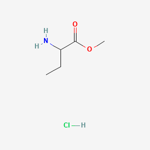 2-aminobutanoic acid, methyl ester hydrochloride structure, CAS 7682-18-0