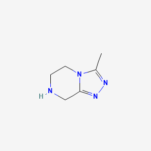 3-METHYL-5,6,7,8-TETRAHYDRO-[1,2,4]TRIAZOLO[4,3-A]PYRAZINE structure, CAS 886886-04-0