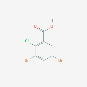 benzoic acid, 3,5-dibromo-2-chloro- structure, CAS 27003-05-0