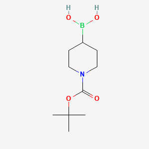 1-Boc-piperidine-4-boronic acid structure, CAS 1251537-39-9