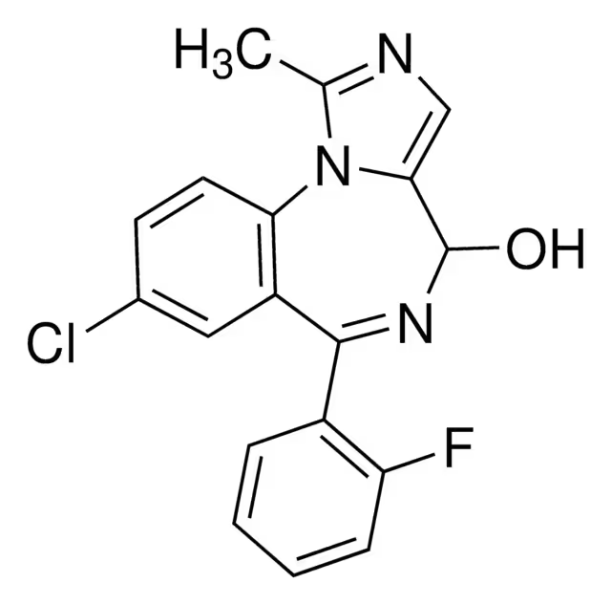 4-HYDROXYMIDAZOLAM structure, CAS 59468-85-8