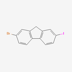 2-Bromo-7-iodo-9H-fluoren structure, CAS 123348-27-6