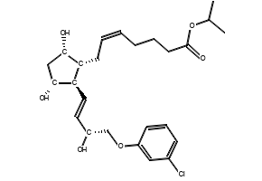 (+)-Cloprostenol isopropyl ester structure, CAS 157283-66-4