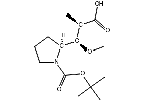 (2R,3R)-3-((S)-1-(tertbutoxycarbonyl)pyrrolidin-2-yl)-3-Methoxy-2-Methylpropanoic acid structure, CAS 120205-50-7
