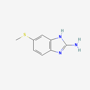 1H-Benzimidazol-2-amine,5-(methylthio)-(9CI) structure, CAS 67469-01-6