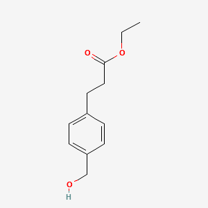 3-(4-HYDROXYMETHYL-PHENYL)-PROPIONIC ACID ETHYL ESTER structure, CAS 107859-98-3