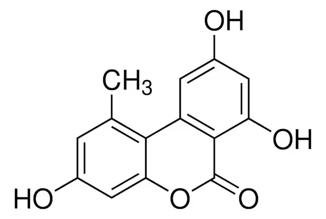 3,7,9-TRIHYDROXY-1-METHYL-6H-DIBENZO[B,D]PYRAN-6-ONE structure, CAS 641-38-3