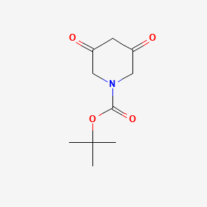 3,5-Dioxo-piperidine-1-carboxylicacidtert-butylester structure, CAS 396731-40-1
