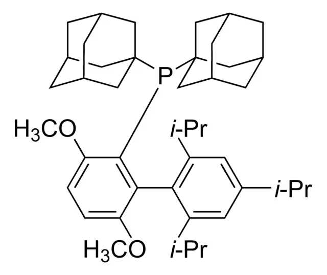 2-(Di-1-adaMantylphosphino)-3,6-diMethoxy-2',4',6'-tri-i-propyl-1,1'-biphenyl structure, CAS 1160861-59-5