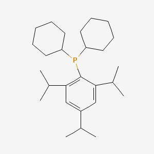 ((2,4,6-Tri-isopropyl)phenyl)di-cyclohexylphosphine structure, CAS 303111-96-8