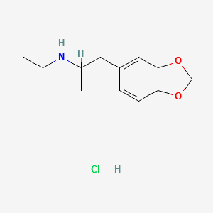 3,4-Methylenedioxyethylamphetamine hydrochloride, MDE hydrochloride, MDE-HCl, MDEA hydrochloride structure, CAS 74341-78-9