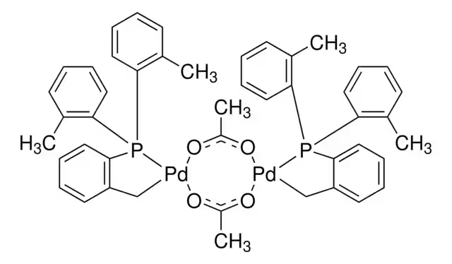 trans-Bis(acetato)bis[2-[bis(2-methylphenyl)phosphino]benzyl]dipalladium(II) structure, CAS 172418-32-5