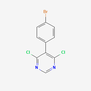 PyriMidine, 5-(4-broMophenyl)-4,6-dichloro- structure, CAS 146533-41-7