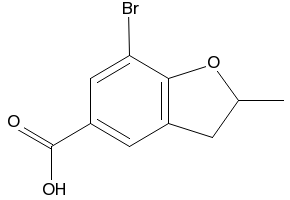 7-bromo-5-(2-bromoethyl)-2,3-dihydroBenzofuran structure, CAS 1391080-45-7